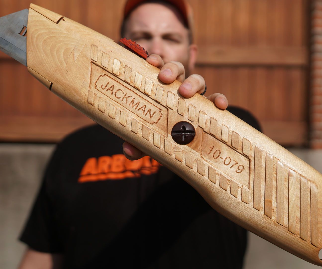 Carving a Giant Utility Knife (entirely Out of Wood)