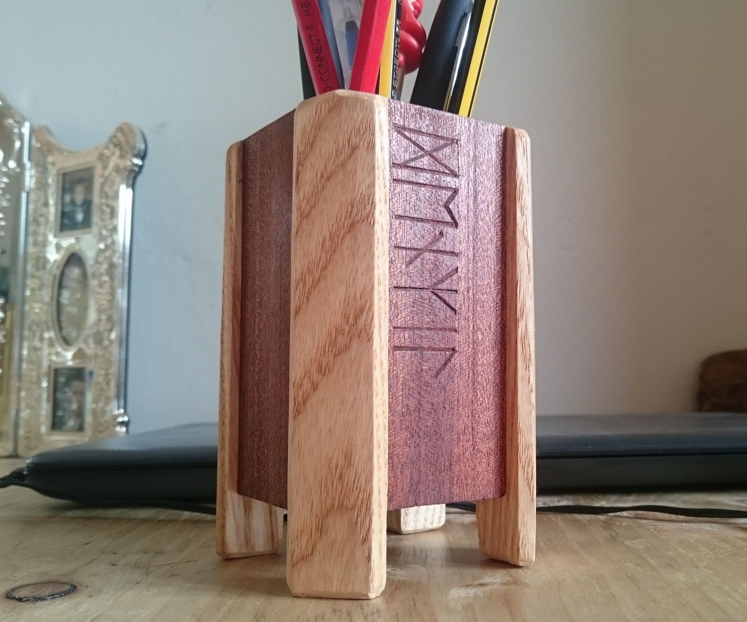 Pencil Holder With Anglo Saxon Runes