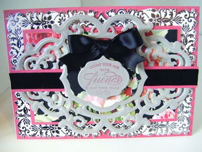 How to Make Ornate Black Rose Card