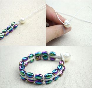 Step3: Add on the Ending Pearl Bead