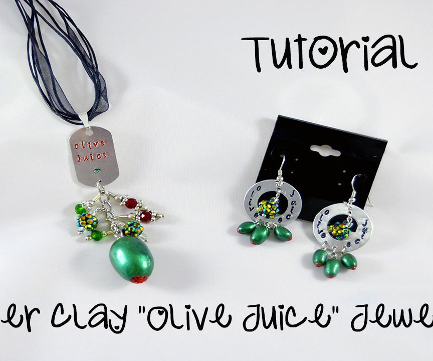 Polymer Clay "Olive Juice" Jewelry