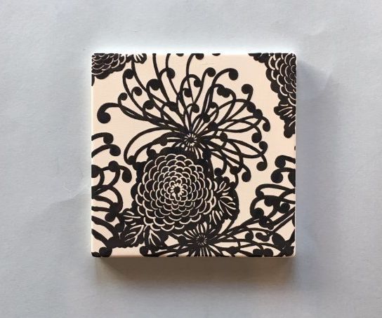 Chrysanthemum Pattern Screen Printed Ceramic Tile