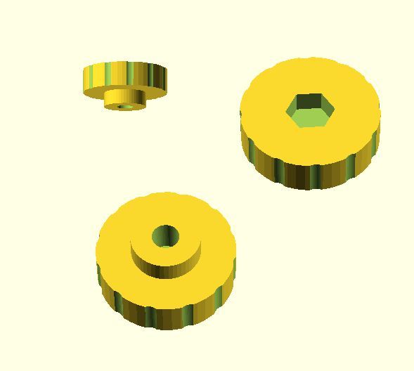 3D Printed Knob for 1/4 X 20 Bolt