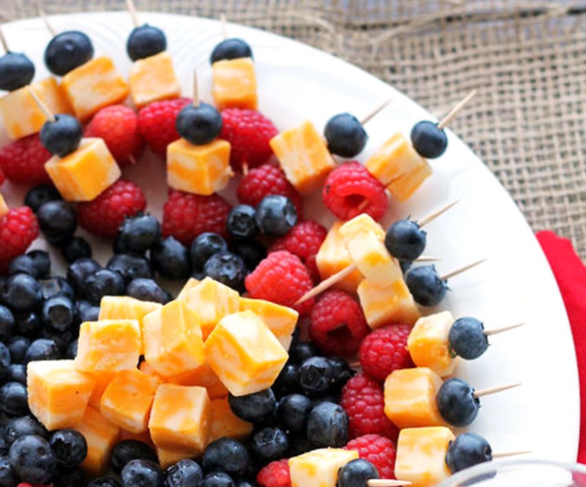 Simple Fruit and Cheese Kabobs