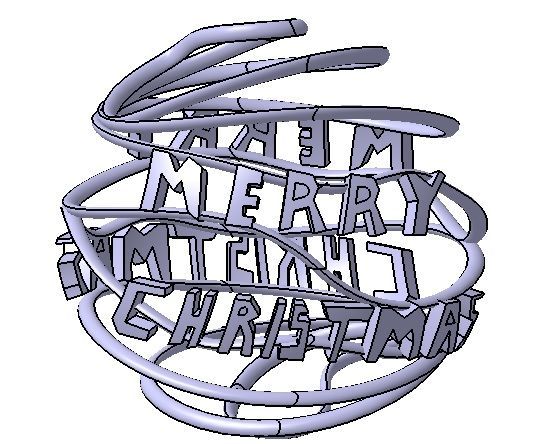 Merry Christmas Swirl 