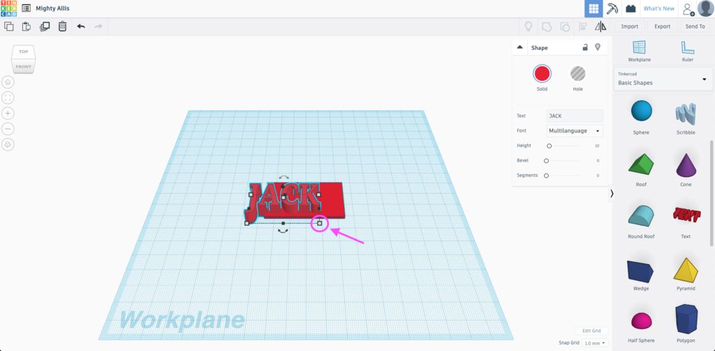TinkerCAD Key Tag Tutorial 6 Steps