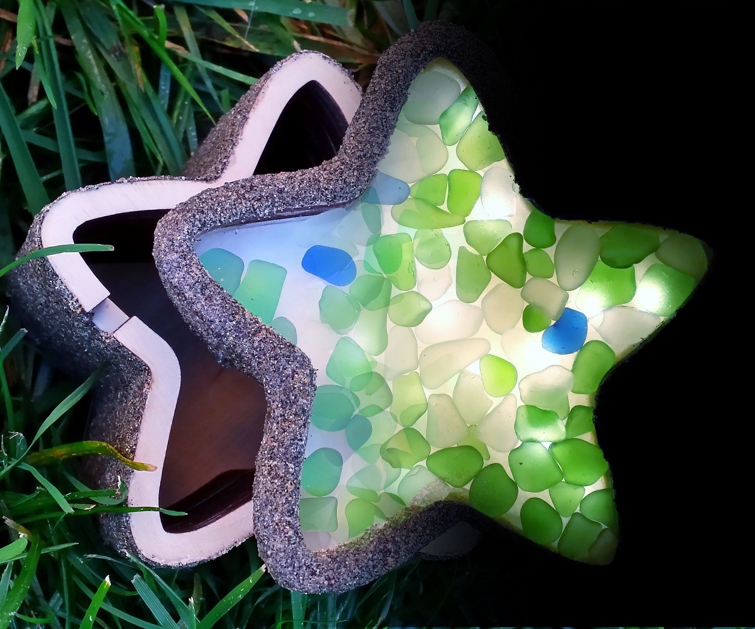 Trapped Sea Glass Lamp