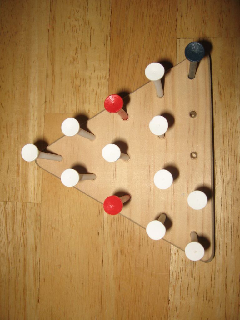 How To Solve The Triangle Peg Game 3 Steps Instructables