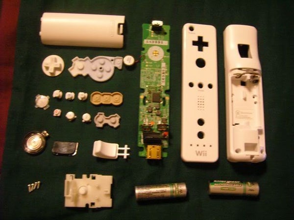 Dis-assembly of Holster, Game Boy, and Wiimote