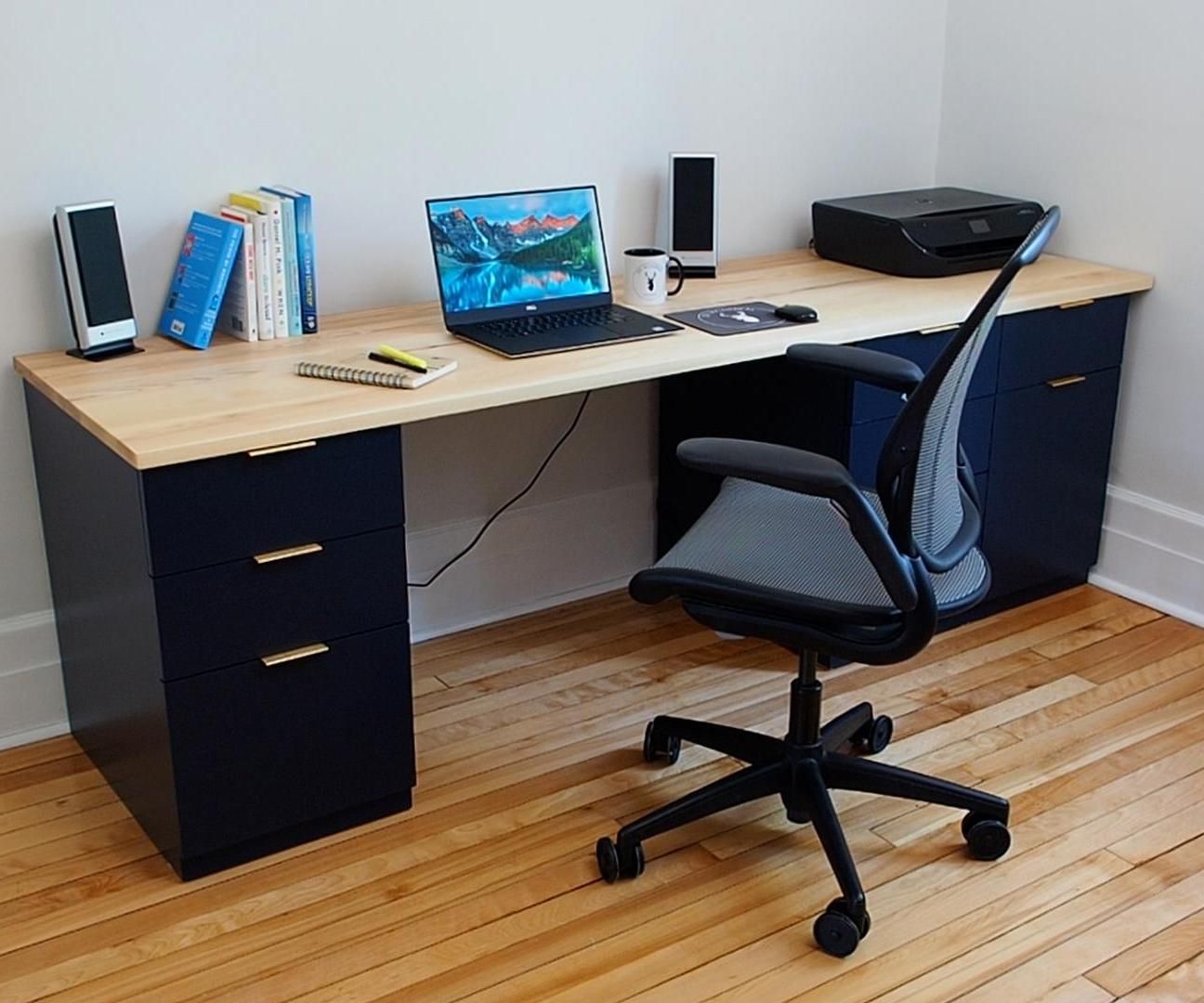Solid Wood Cabinet Desk