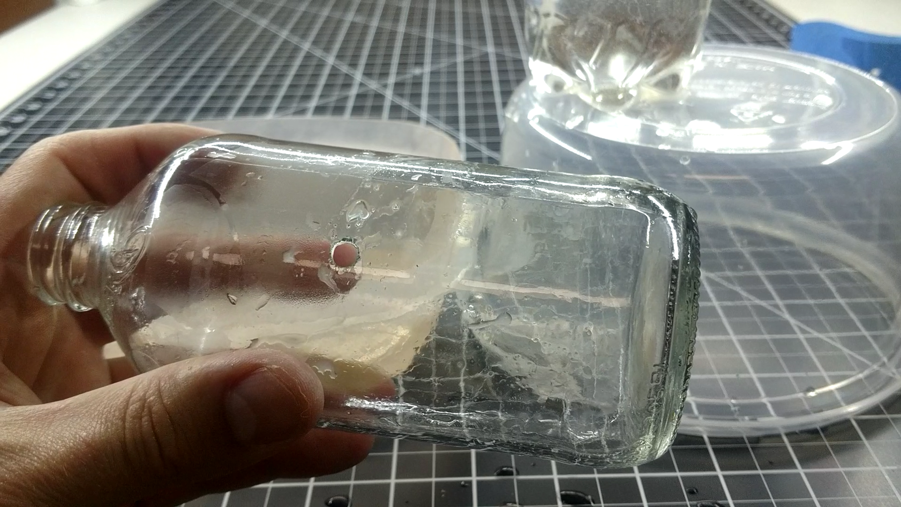 Cut hole in glass bottle deals