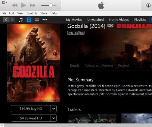 How to Enjoy ITunes Movie Godzilla(2014) on TV ?