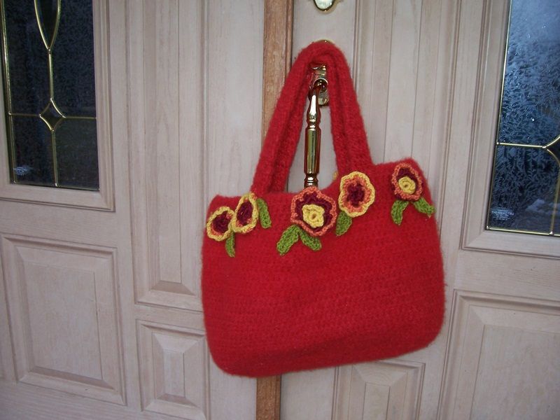 Juicy Cherry Red felted bag