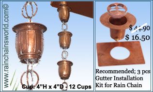 Copper Rain Chains by Rainchainsworld