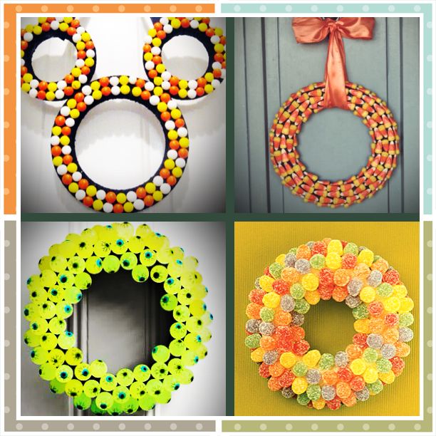 Halloween Candy Wreaths