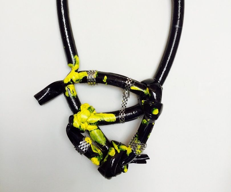 Bike Tire Necklace Sculpture