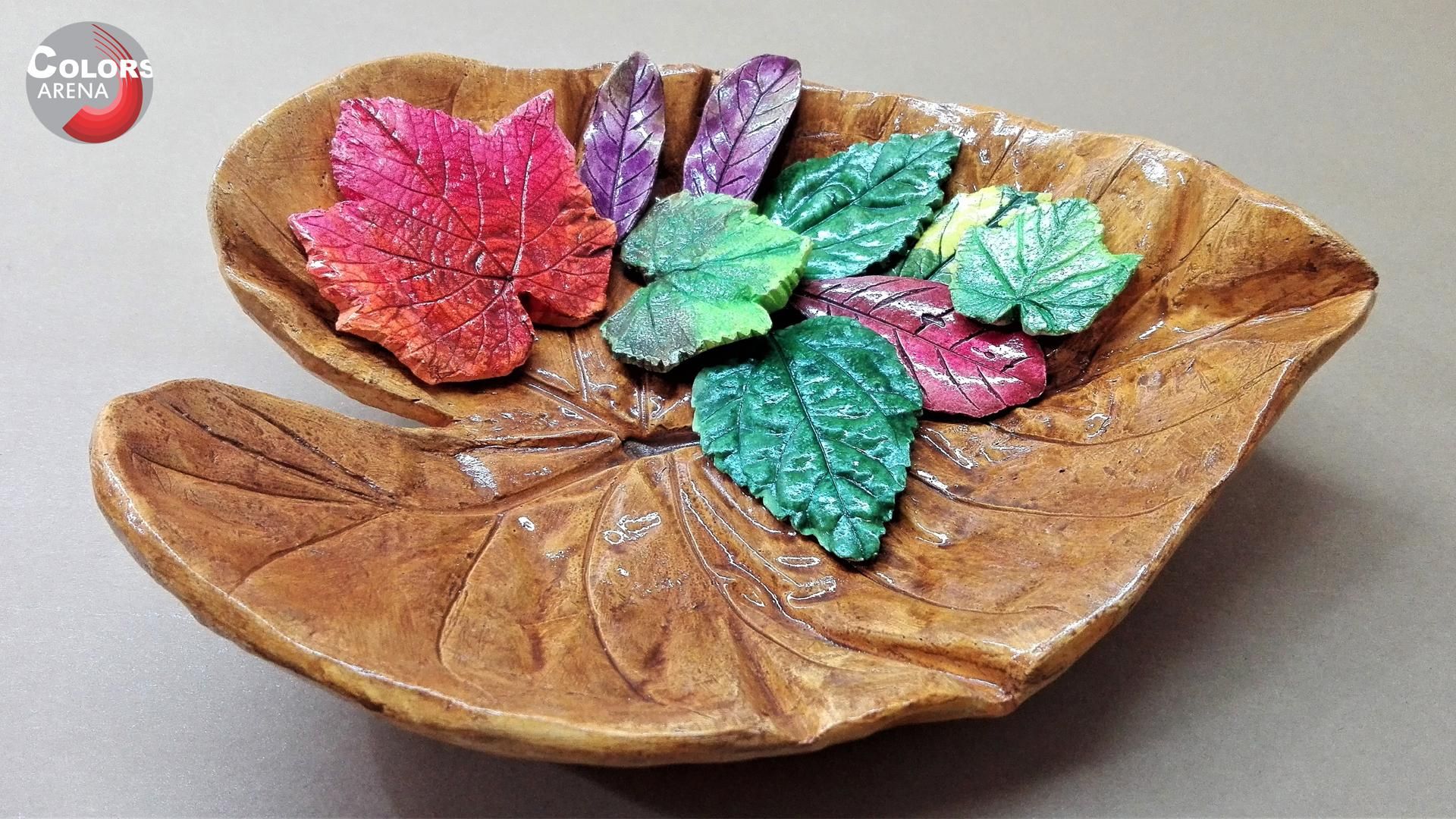 How to Make Concrete Leaf Casting Bowl Elephant Ear Cement Leaf