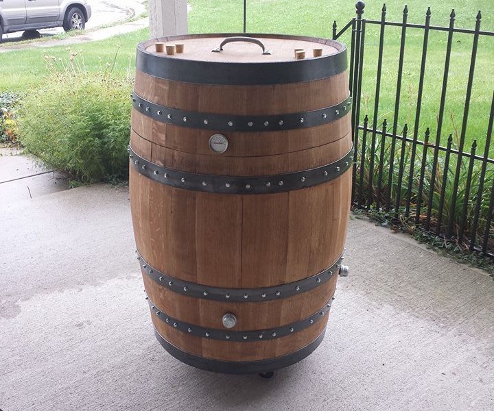 Whiskey Barrel BBQ Smoker