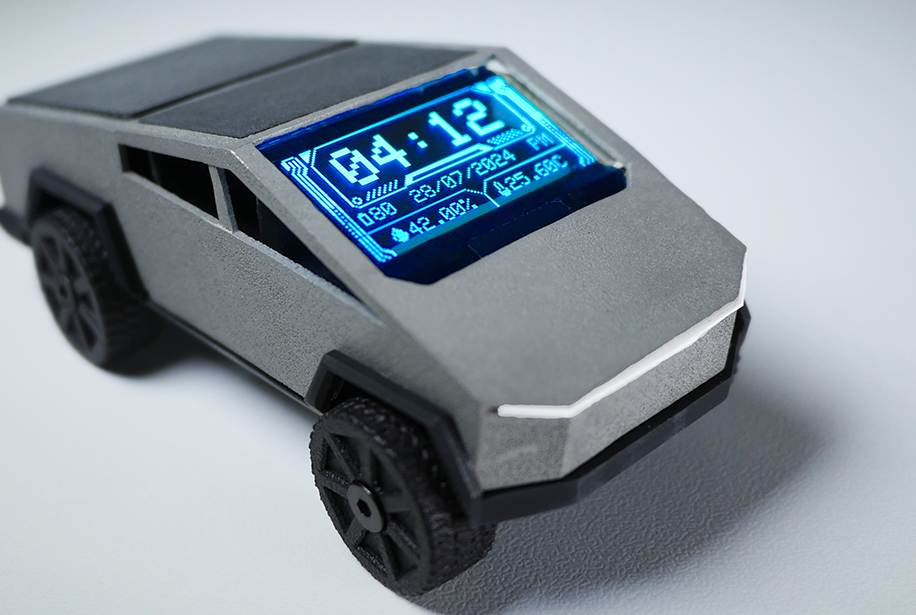 Cyber Clock 2.0 (Stainless Steel Exoskeleton)