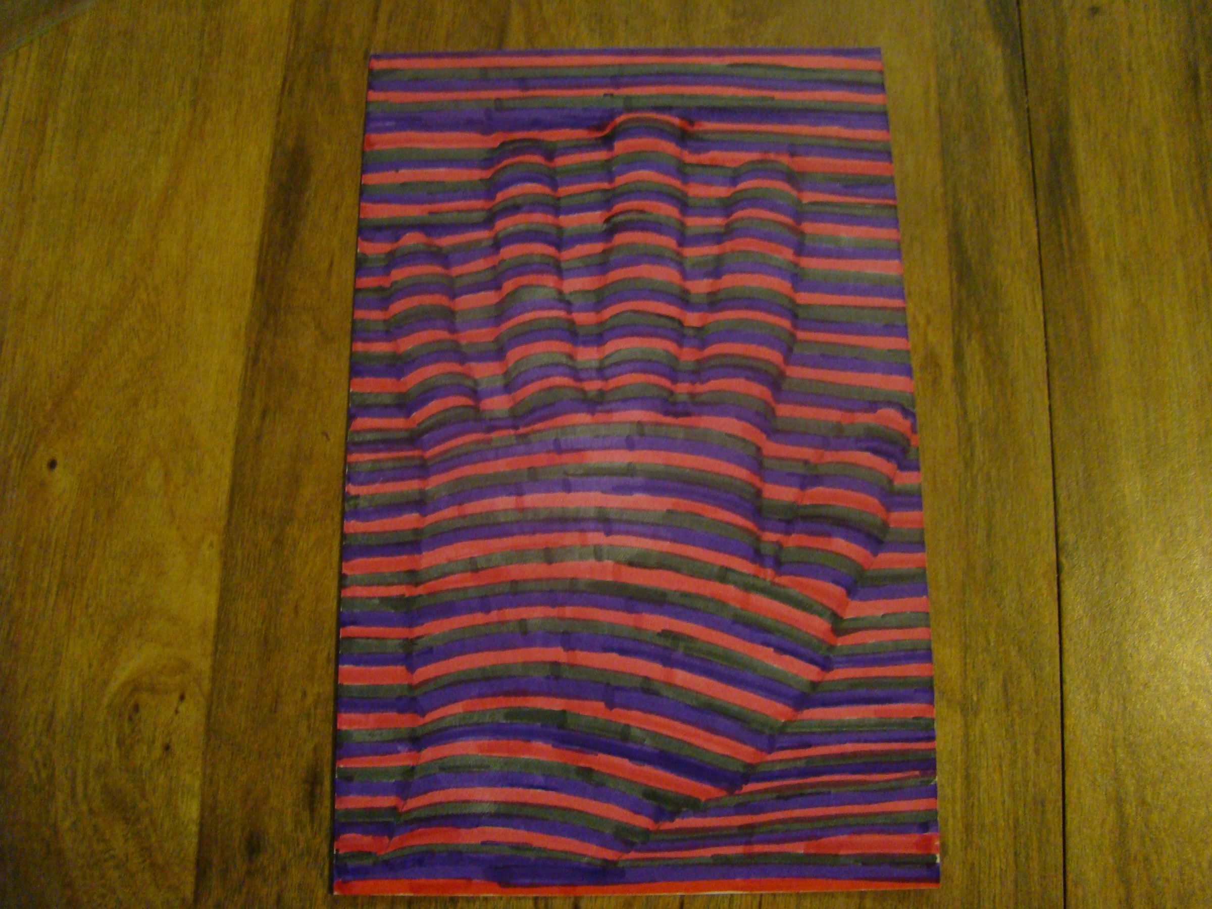 How to Draw a 3-D Hand Print