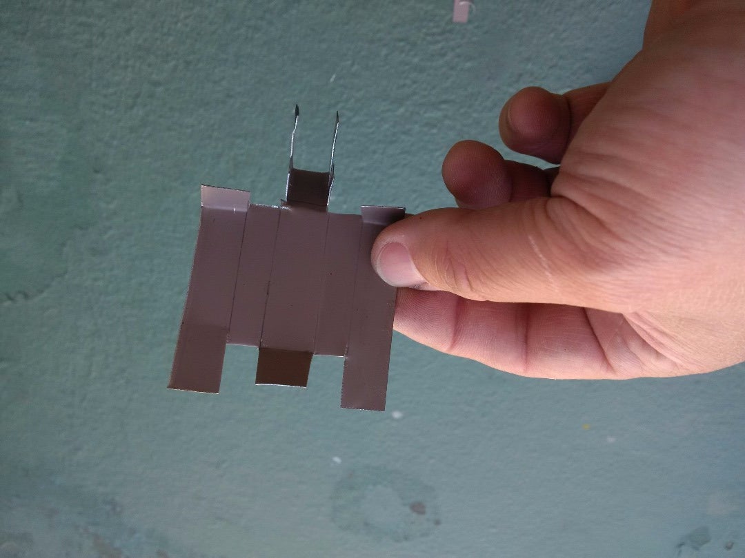 Cut Metal Sheet and Attach on the Brush