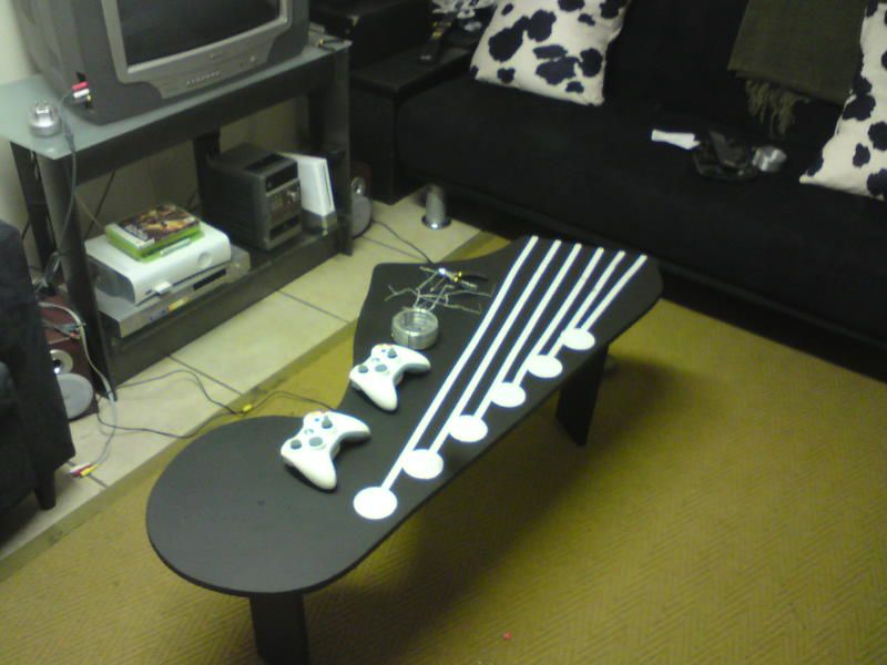 A Fender Stratocaster Shaped Table