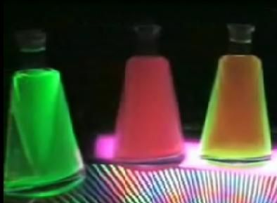 UV Glowing Liquor Bottle Display