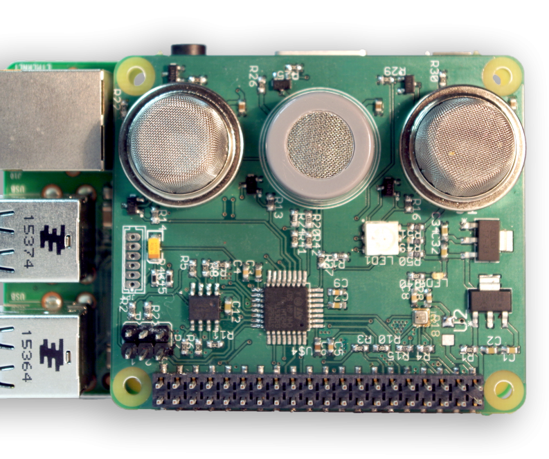 Sensly Hat for the Raspberry Pi Air Quality & Gas Detector V0.9
