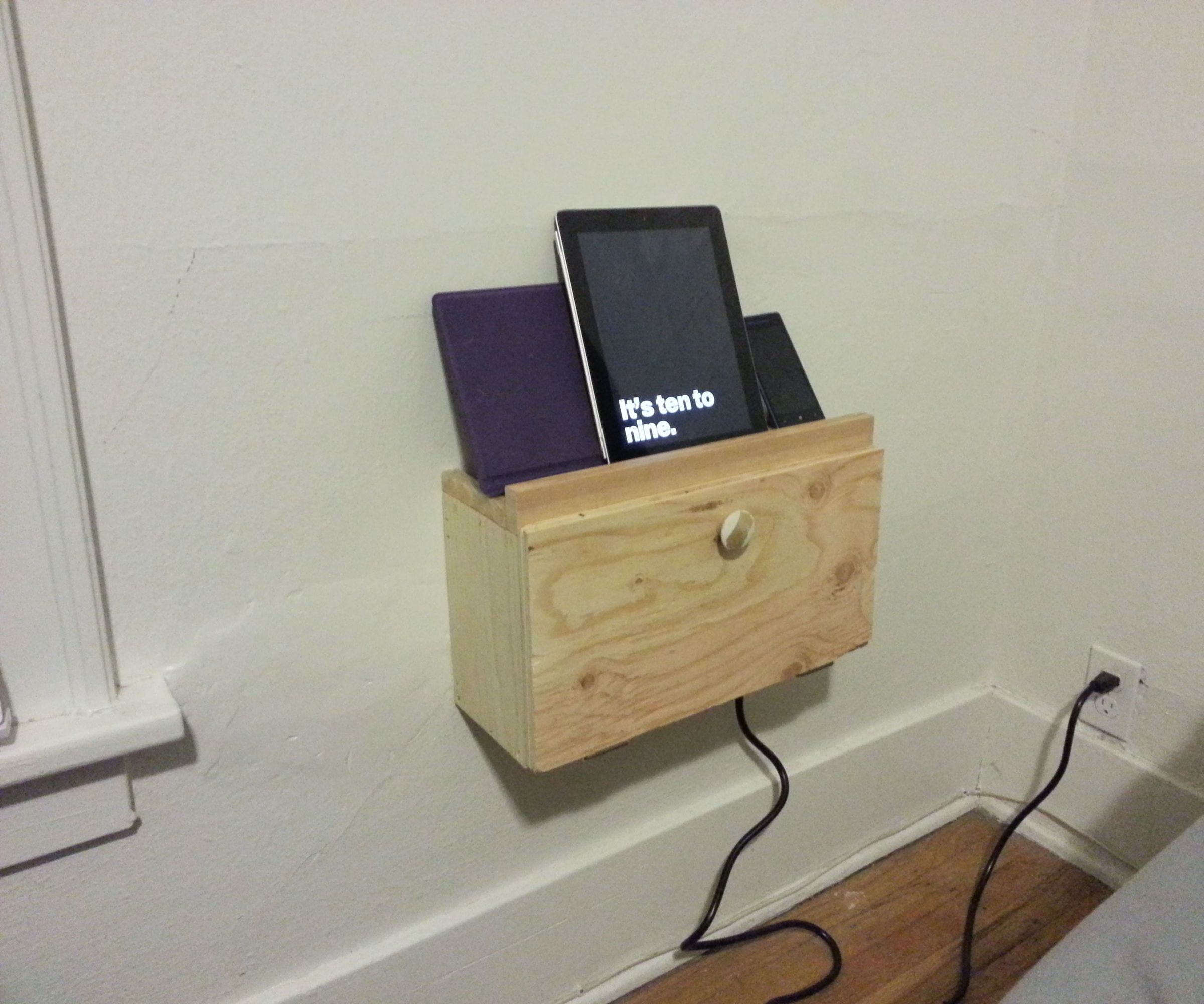 An Ugly But Easy Wall Mounted Charging Docking Station