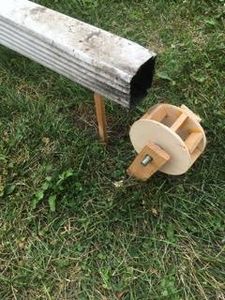Water Wheel for Rain Downspout
