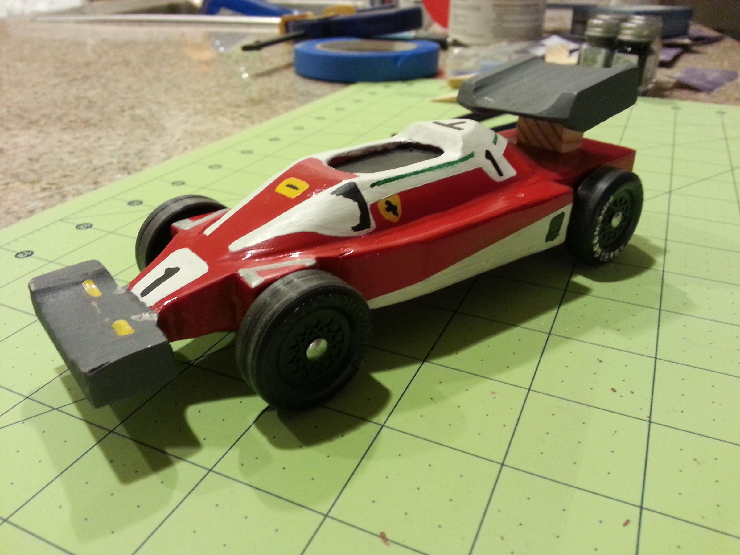 Niki Lauda's 1976 Ferrari, Featured in Rush - Pinewood Derby Style