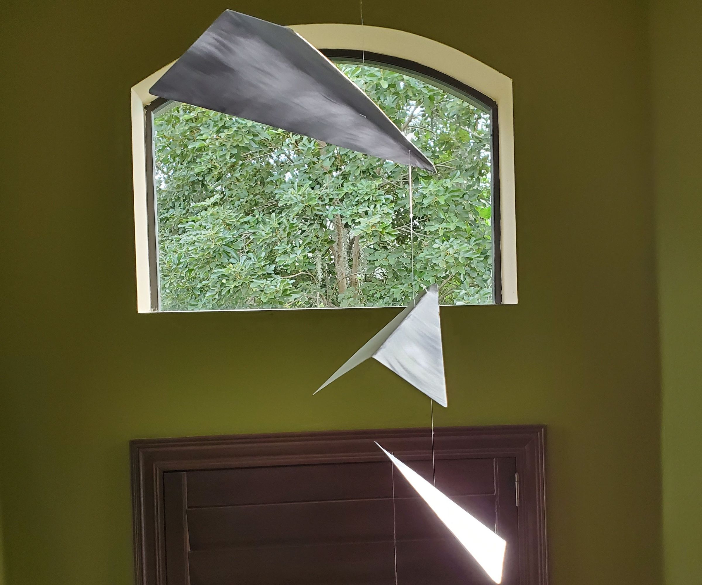 Modern Aluminum Paper Airplanes Mobile