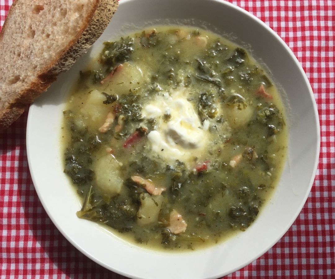 Rustic Kale, Potato & Bacon Stew