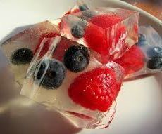 Fruity Cubes With Blackberies and Strawberries