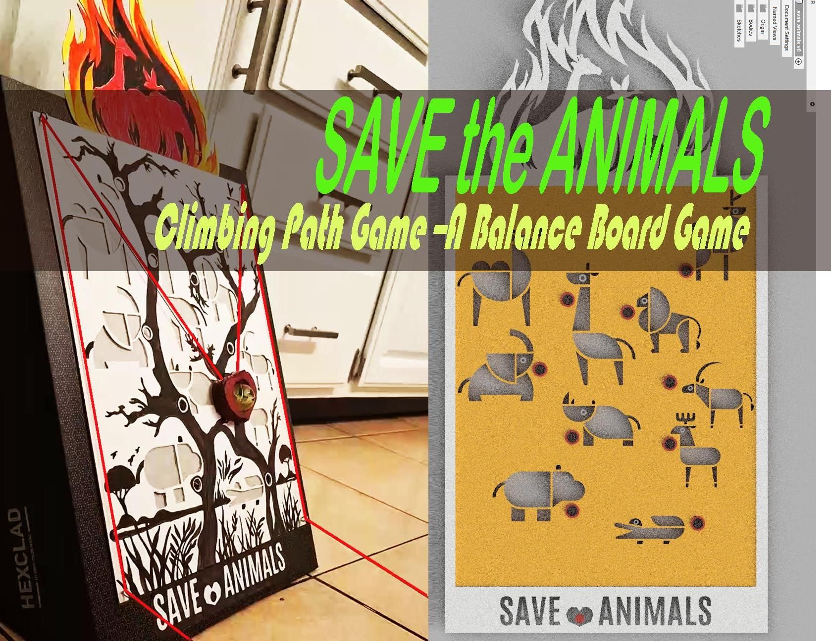 Save the Animals-Climbing Path Game-A Balance Board Game