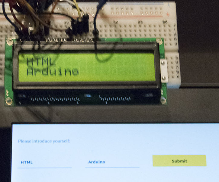 Bluetooth communication between LCD and HTML app