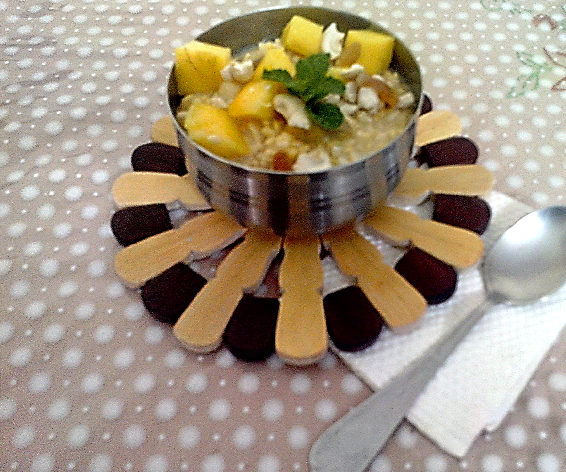 Raw Yellow Lentil (moong) Porridge for Breakfast
