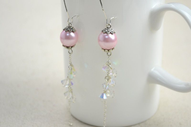 DIY Vintage Jewelry- Handmade Earrings With Pearl Lantern and Crystal Tassel