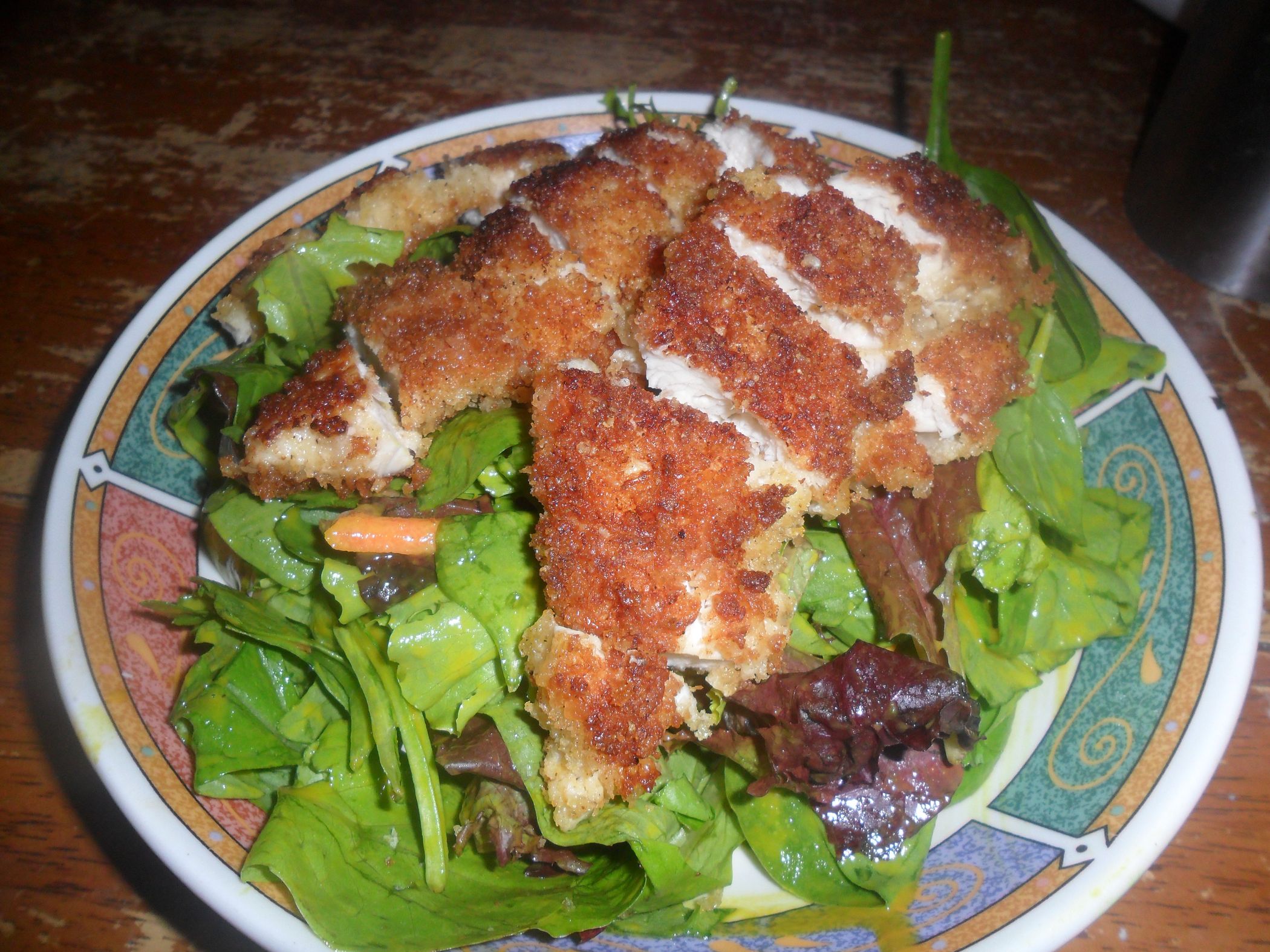 Panko/Parmesan Crusted Chicken Salad Instructables