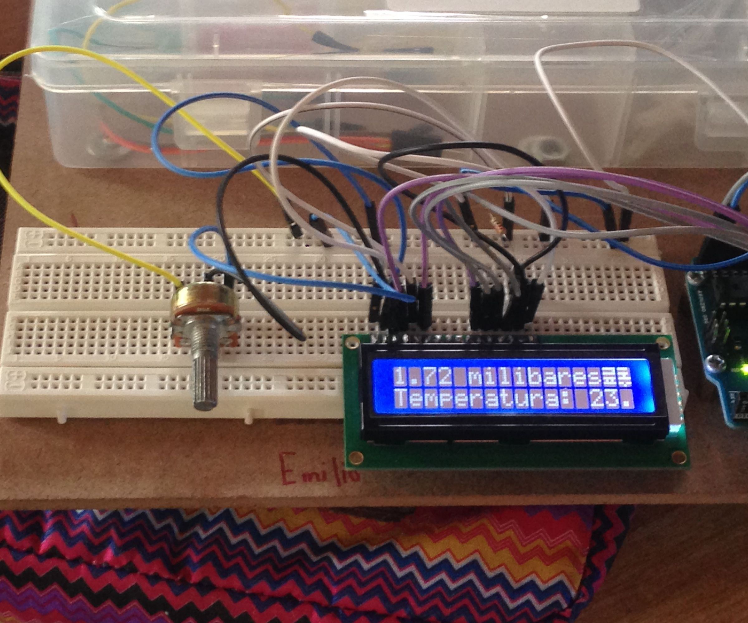 PT Temperatura Y Milibares , Lcd and BMP180