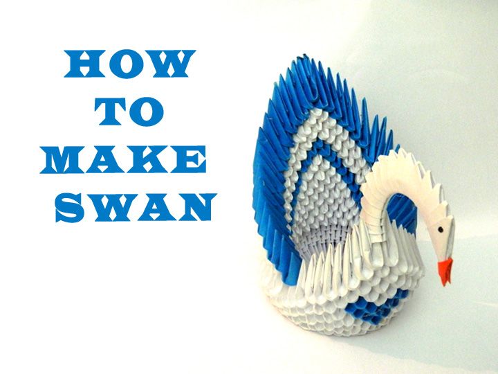 How to Make 3D Origami Swan