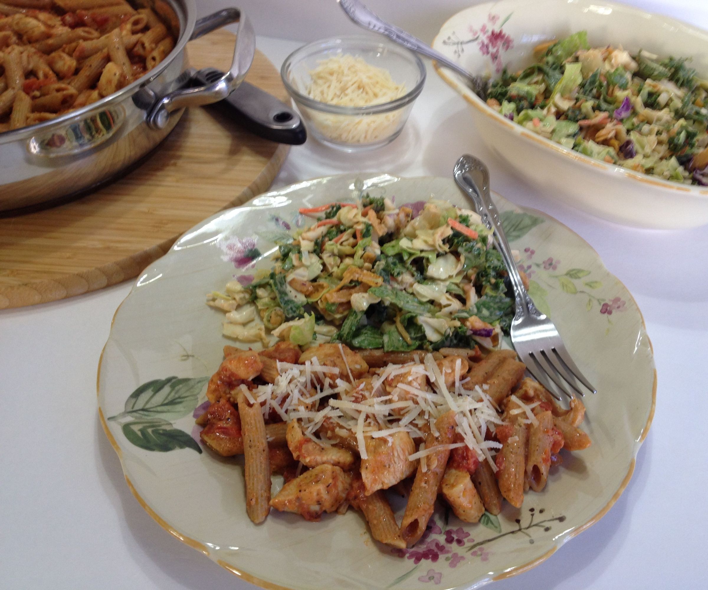 Herb and Chicken Penne With Creamy Italian Cheese