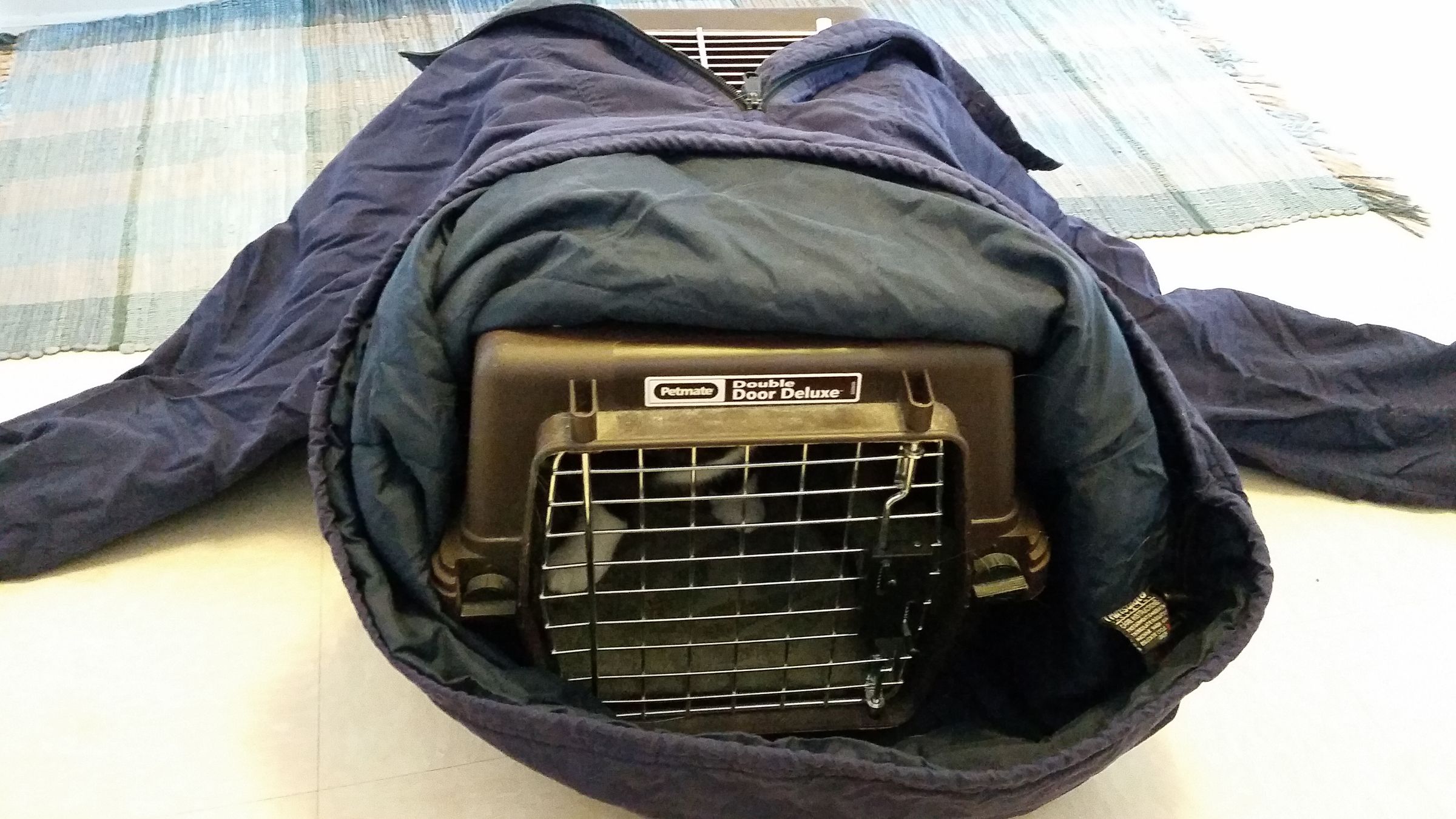Use a Coat to Make a Pet Carrier Cover 9 Steps Instructables