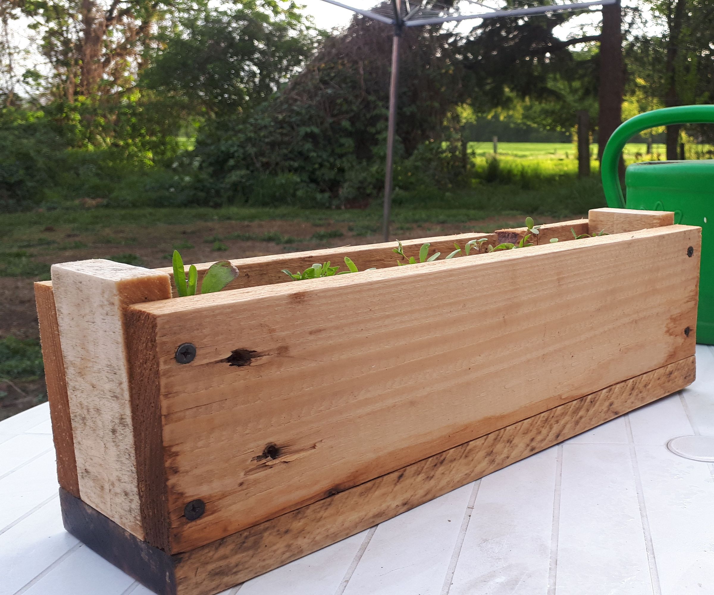 Plant Bed Made Out of Pallet Wood