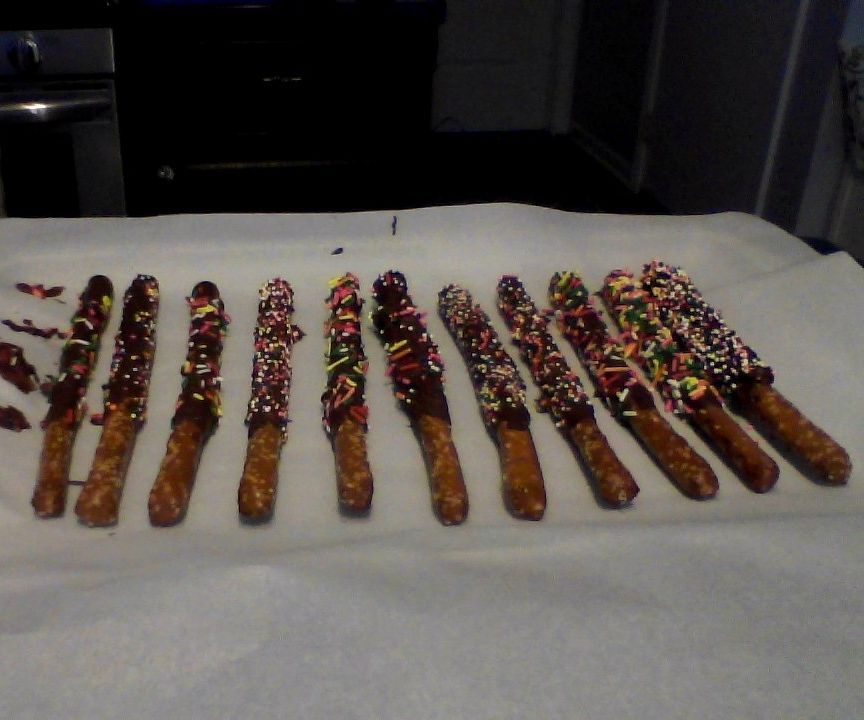 Rainbow Sprinkled Pretzels