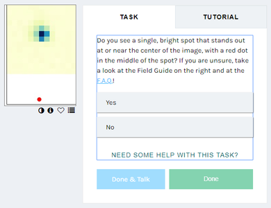 Select Yes If You See a Single Bright Spot at the Center