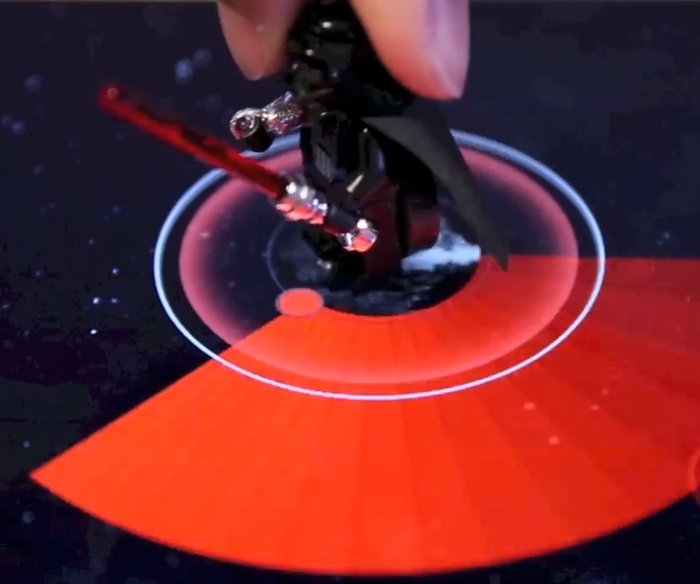 Death Star Defense on IPad Using a Darth Vader MiniFig (with Mini GaussSense)