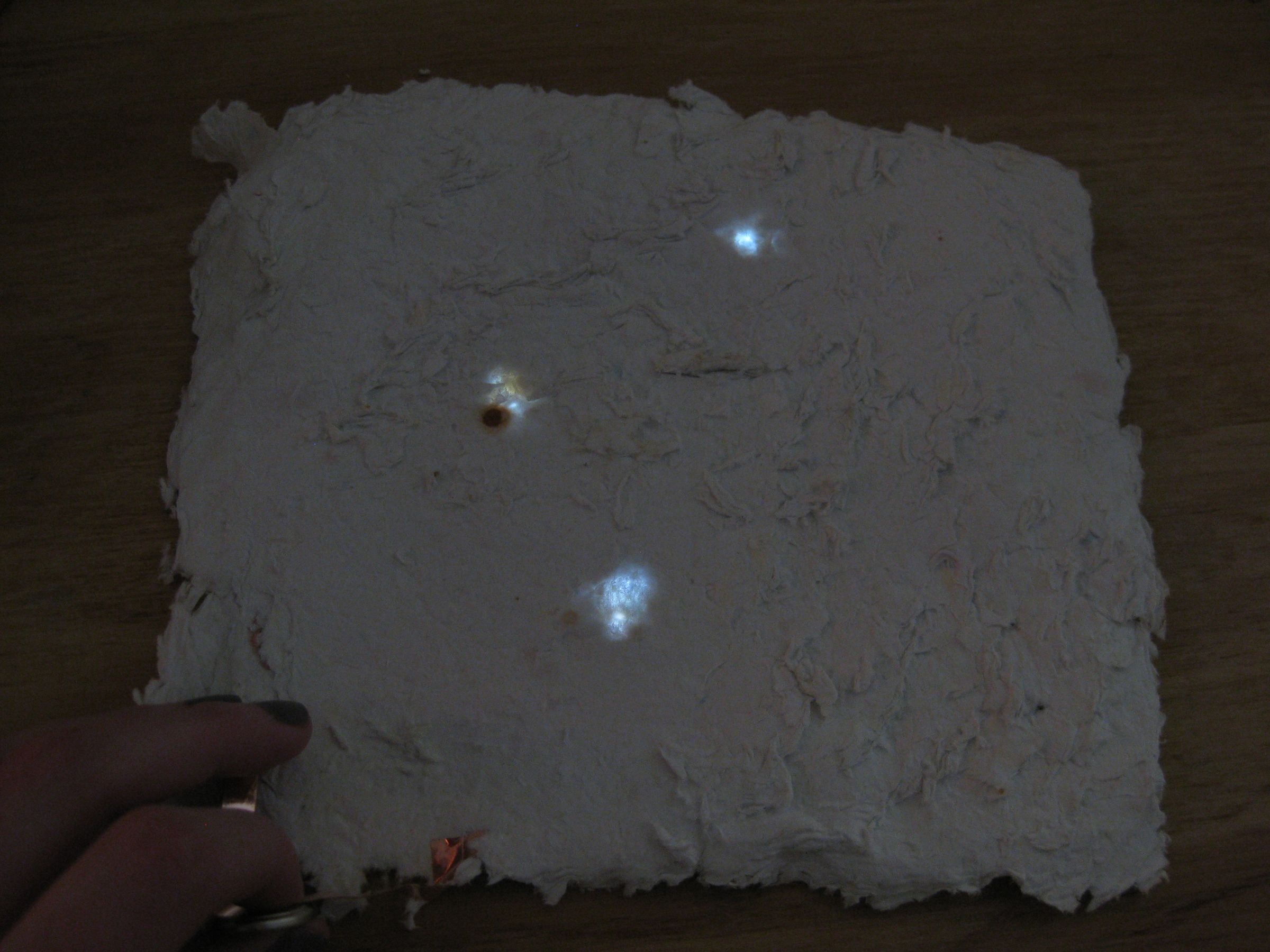 Pulp Based Computing: Paper with Embedded LEDs