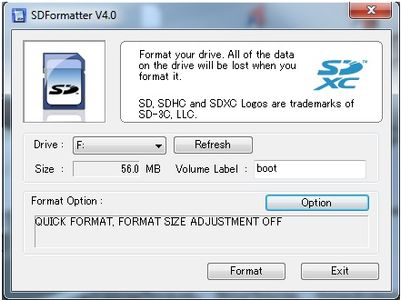 Formatting SD Card