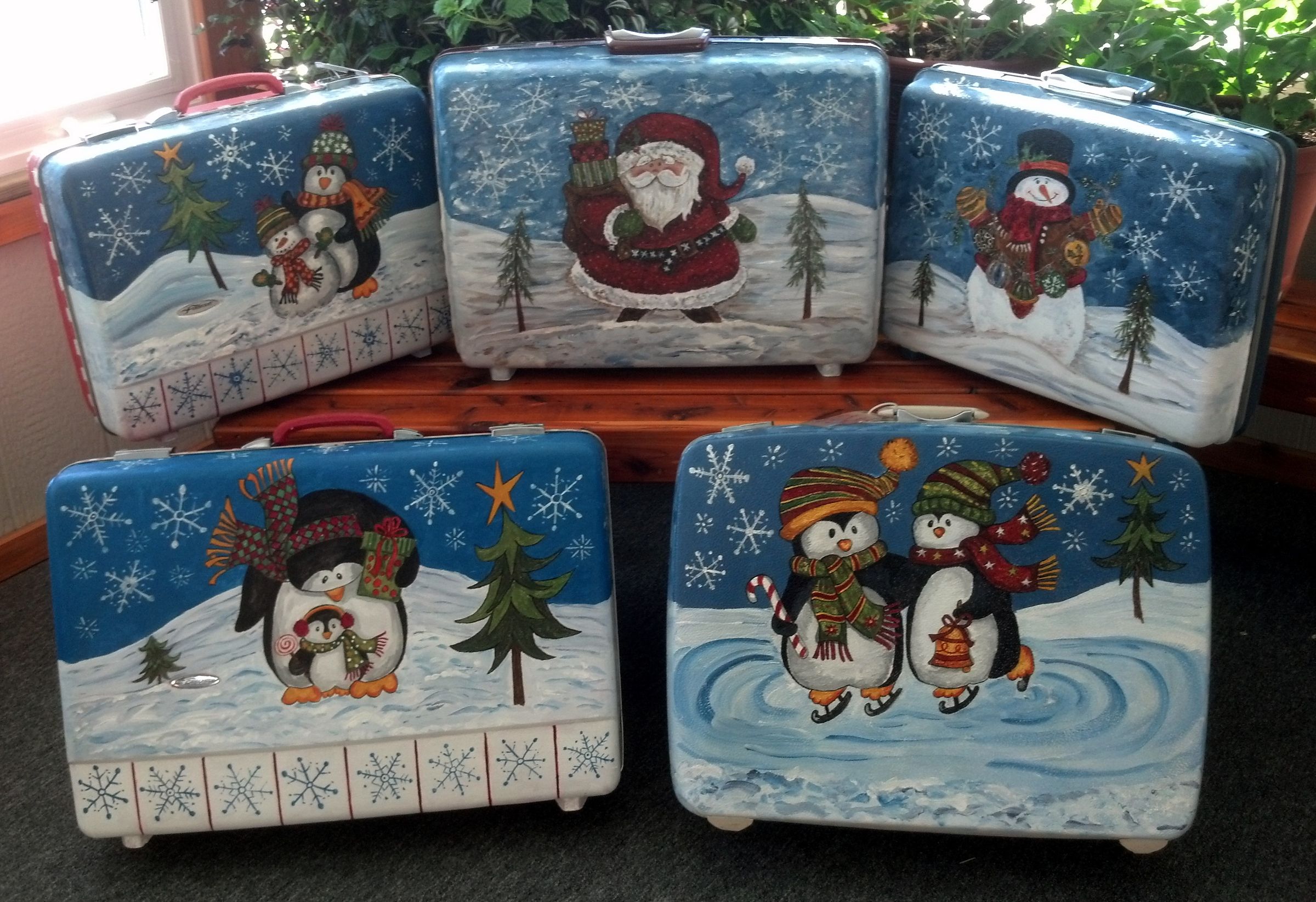 DIY Holiday Storage Container From Suitcases